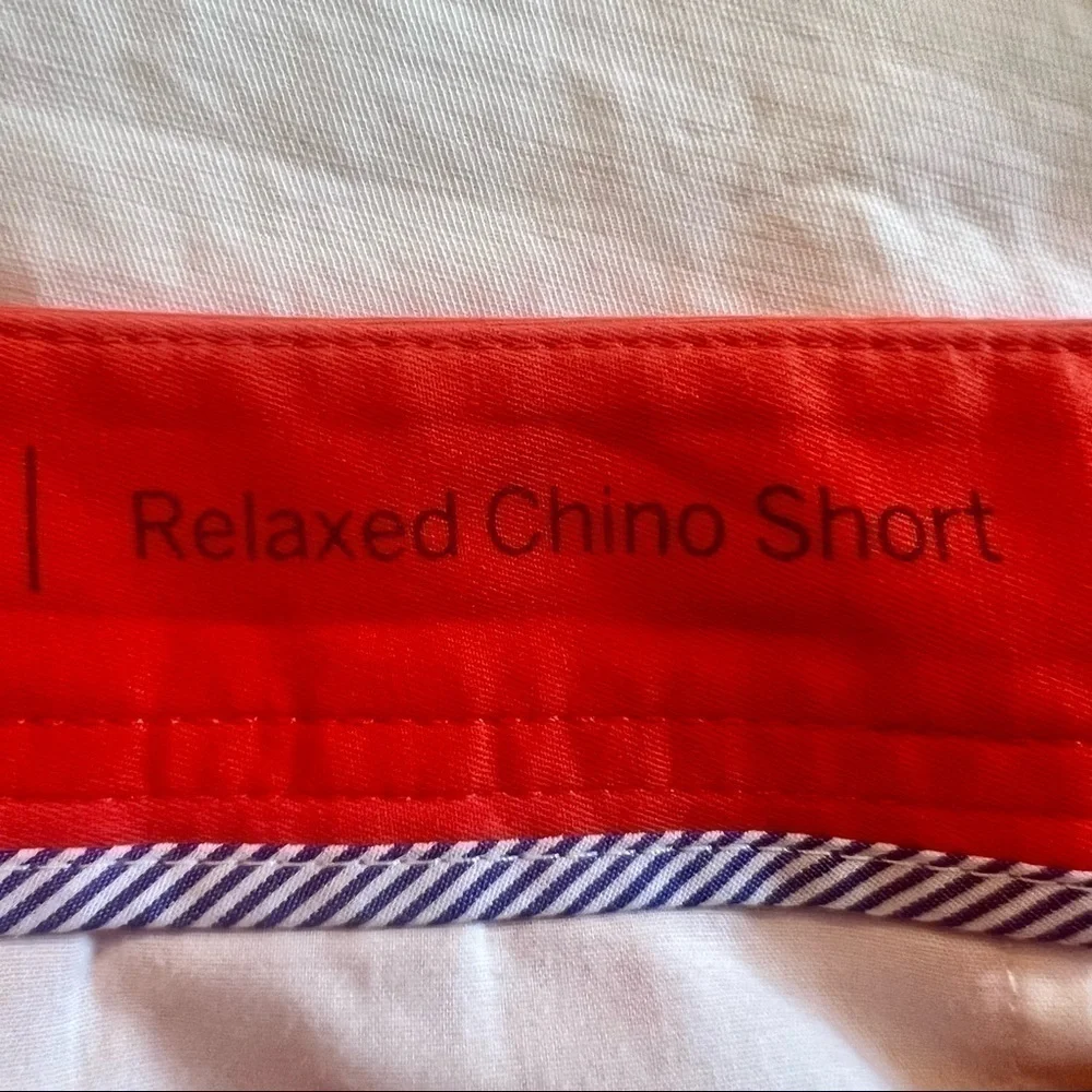 TALBOTS Relaxed Bermuda Shorts Coral Orange Chino Cotton Stretch Mid Rise 4